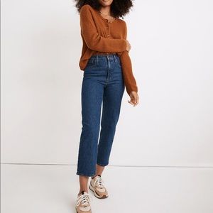 Madewell The Perfect Vintage Straight Crop Jean in Edendale Wash